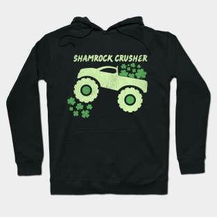 Shamrock Crusher St Patrick's Day Monster Truck Lover Hoodie